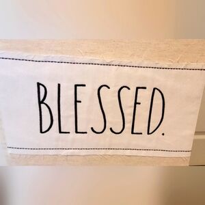 Rae Dunn BLESSED Patch Table Runner NEW
